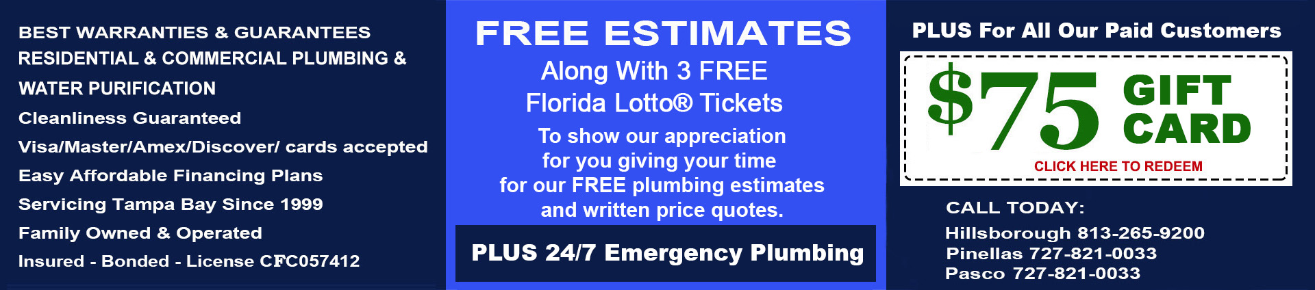Professional Cass Plumbing technician working in Tampa Bay home